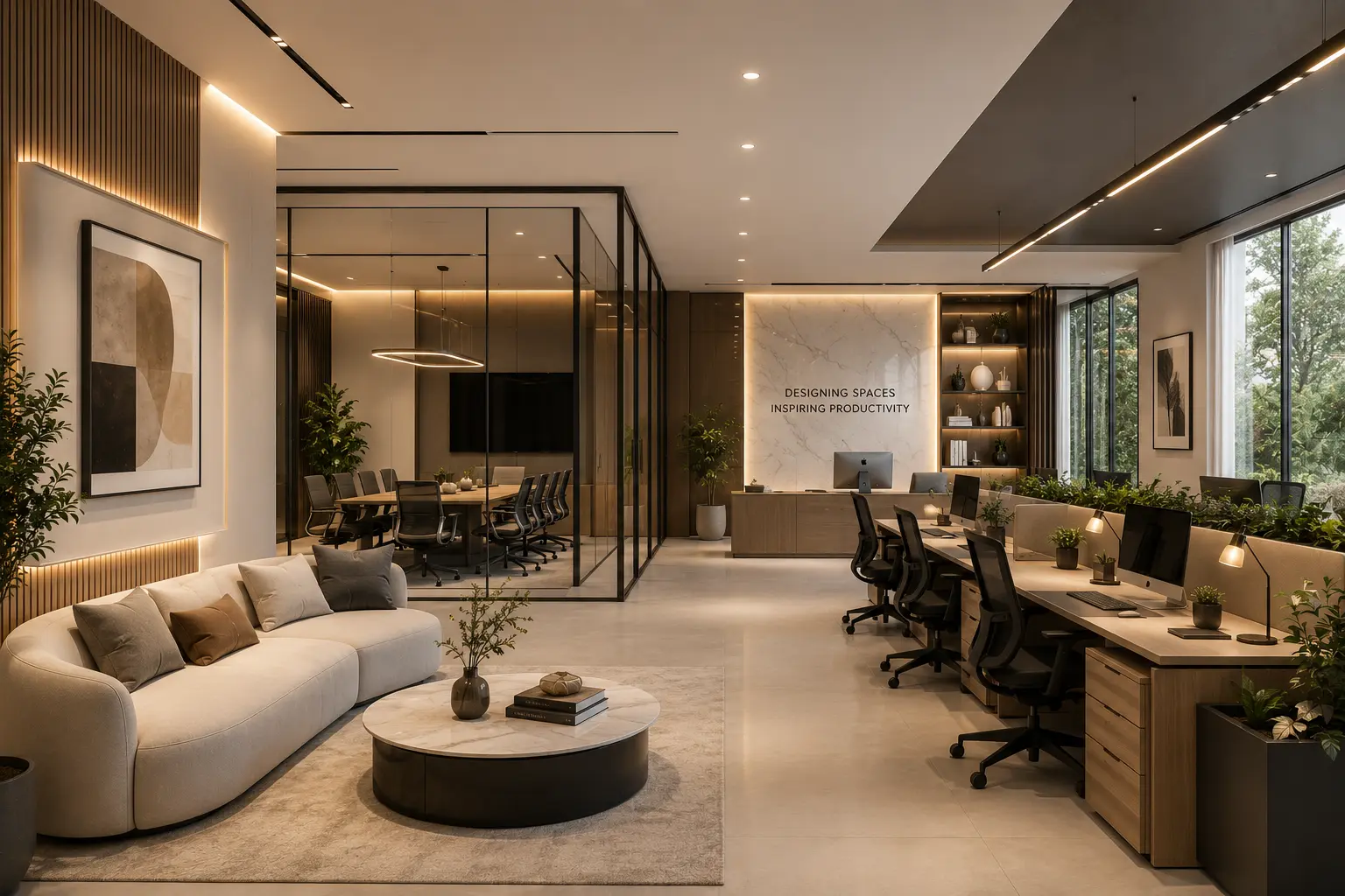 Office interior fit-out with workstations completed by Neelachandra in Bengaluru